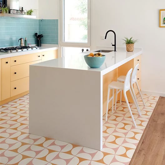 Custom-made designer cement tiles for contemporary kitchens and interiors